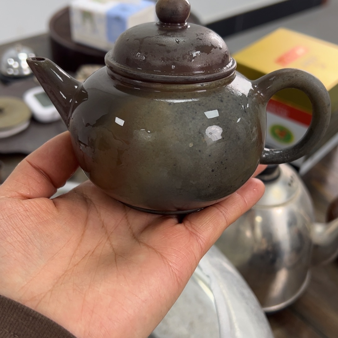 贵台龙窑柴烧茶壶80小*望