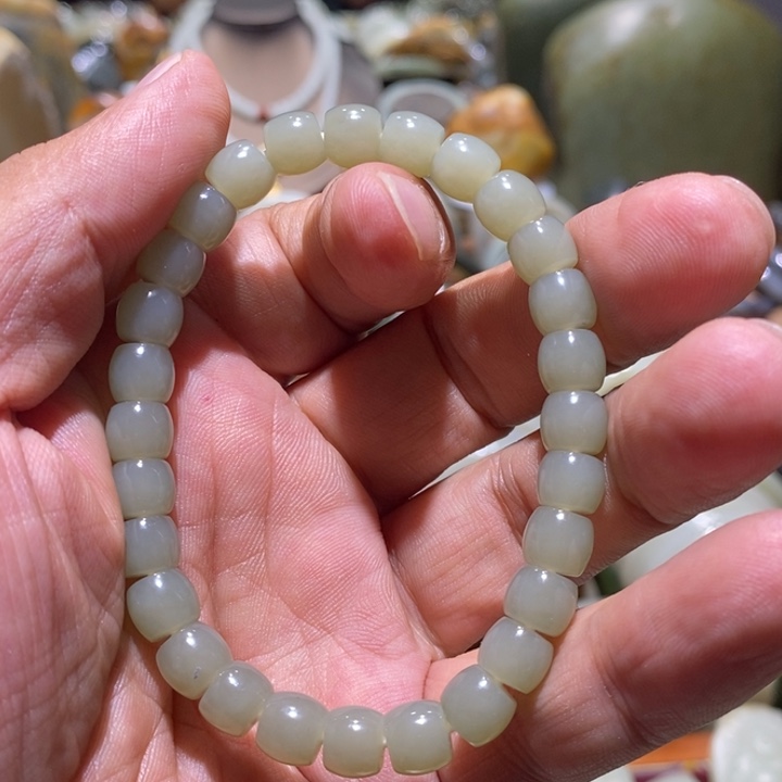 手链未镶嵌和田玉（青玉）