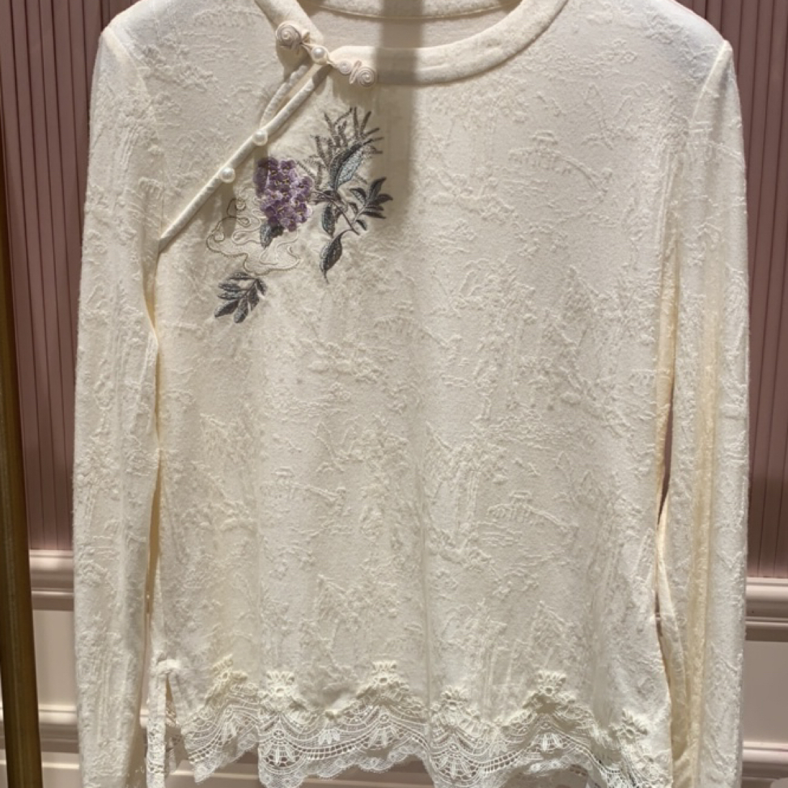 新中式品玉月光米上衣