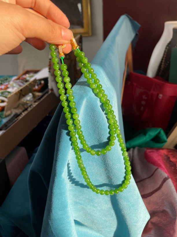 和田玉108颗手链项链两戴