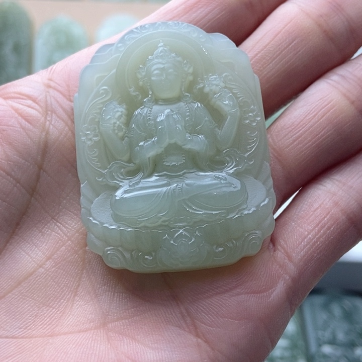 和田玉颈饰未镶嵌孙*周