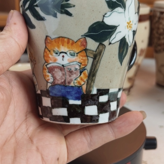 【闪购商品】摆件弟**?壹夫手绘高温釉下彩