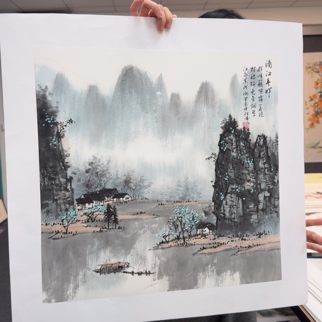 国画国画作品山水花鸟纯手绘