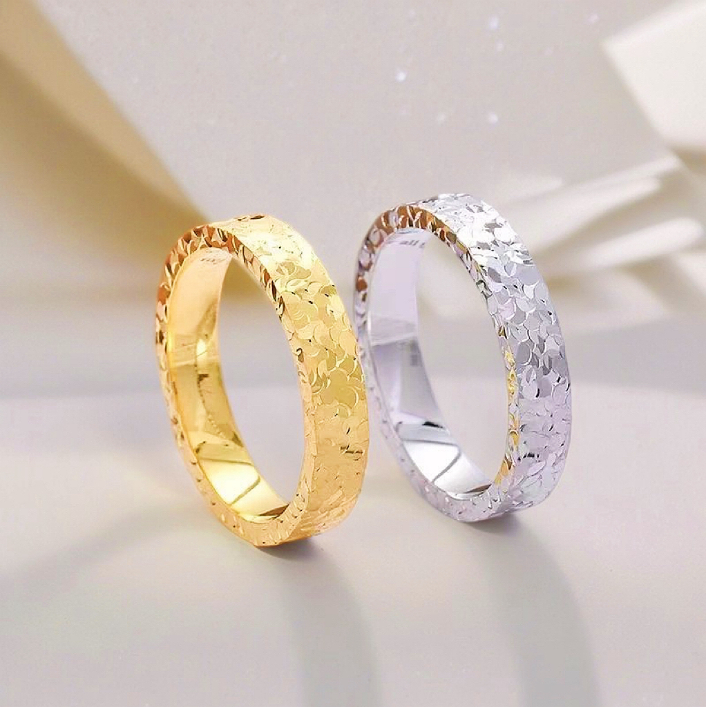 925银戒指 碎碎冰爆闪闭口戒指