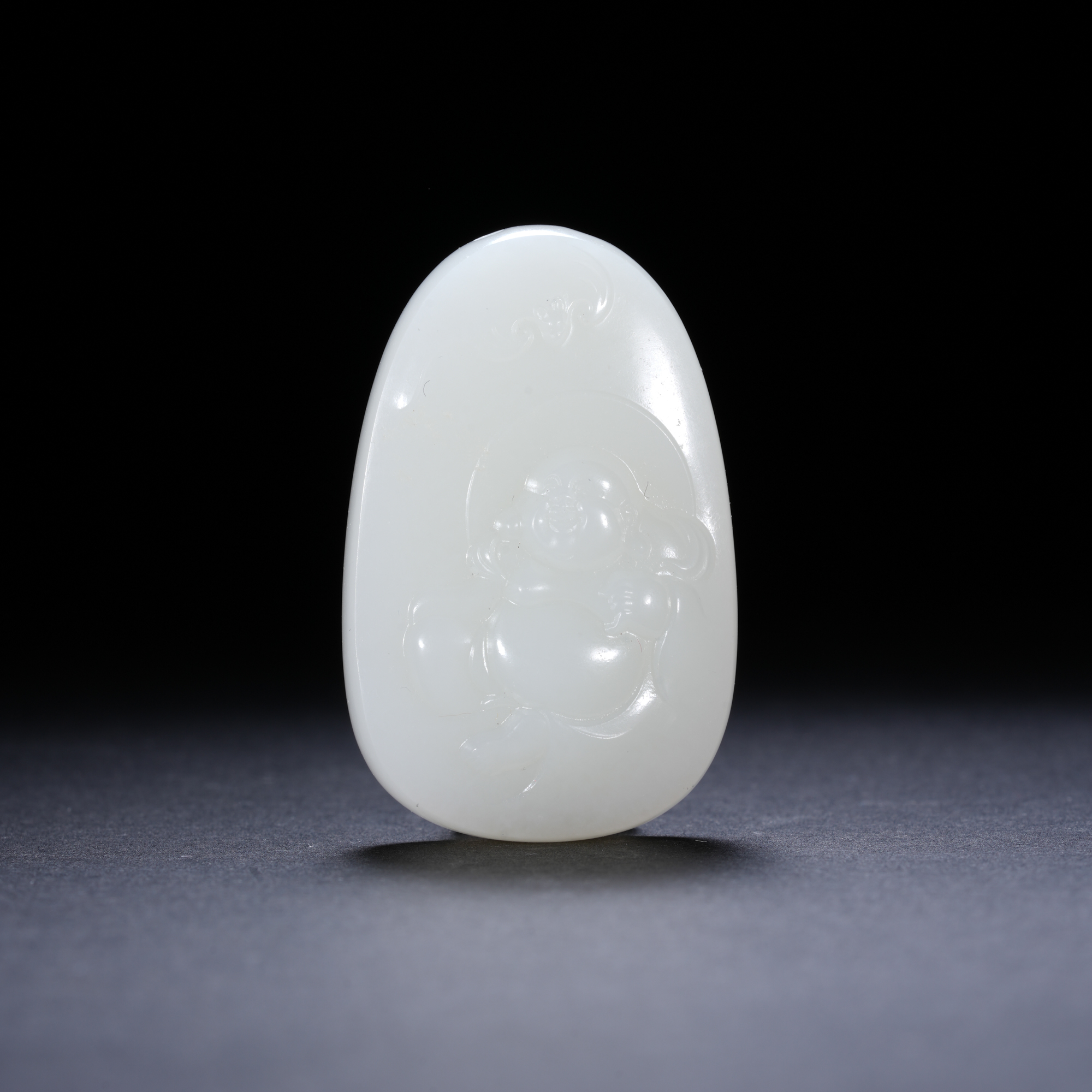 HTY8-13臻选·和田白玉弥勒佛【玉石拍卖】