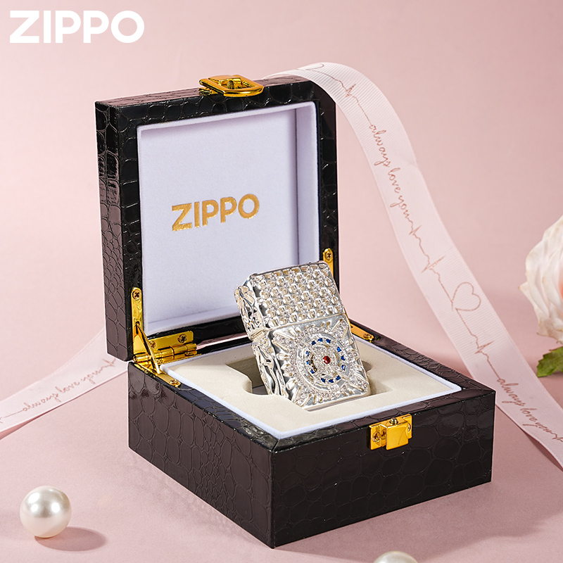 zippo打火机防风璀璨爱恋满钻指南针官方原装正品送男友礼物DJY11