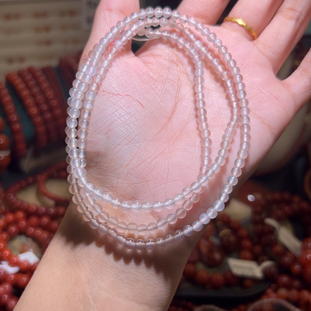 南红玛瑙未镶嵌手链3mm