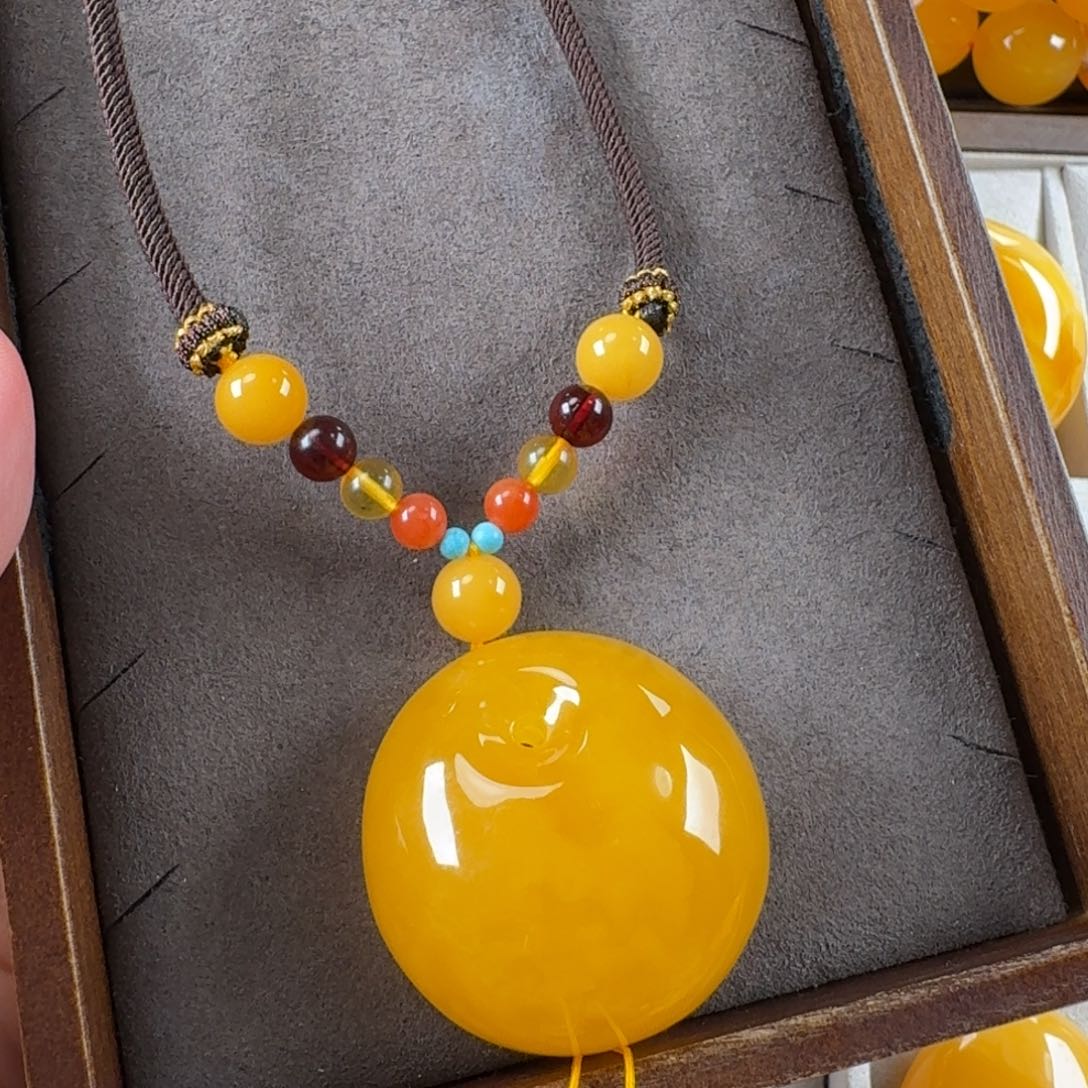 蜜蜡未镶嵌毛衣链