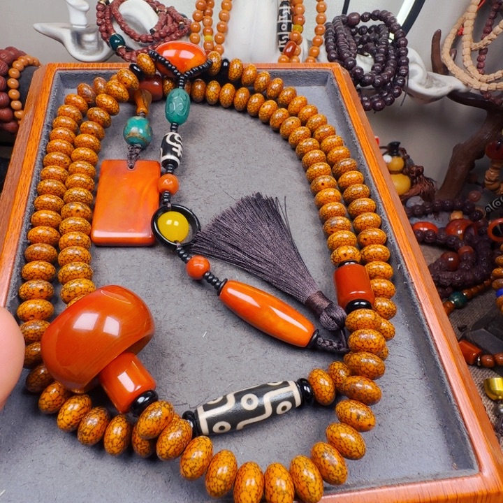 胖***欲吊坠星月菩提脖挂