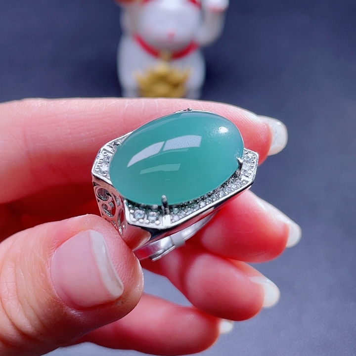 翡翠吊坠(不含链)银S925镶嵌