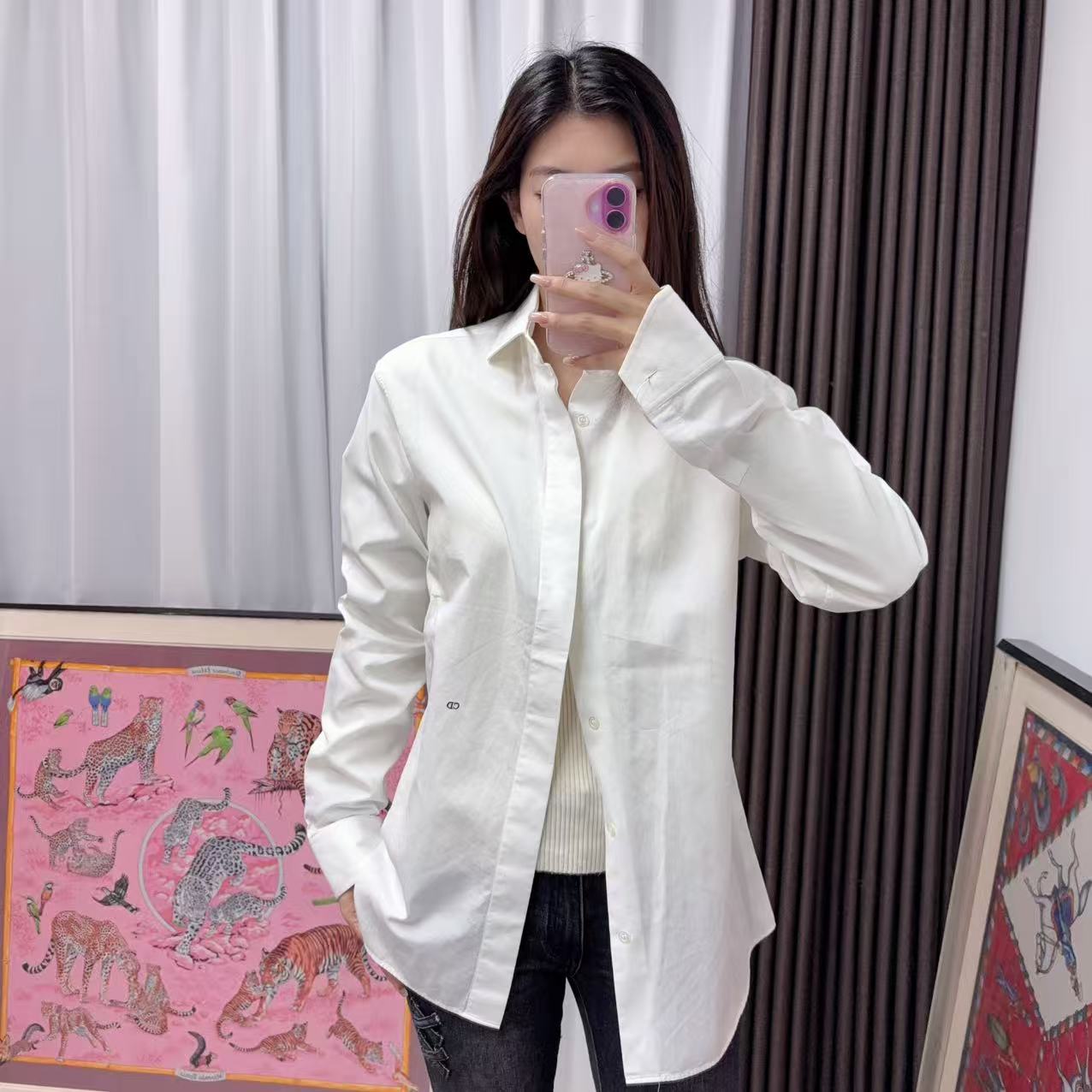 95新 DIOR/迪奥 麦殿/纯白衬衫/250817ZHZAB06