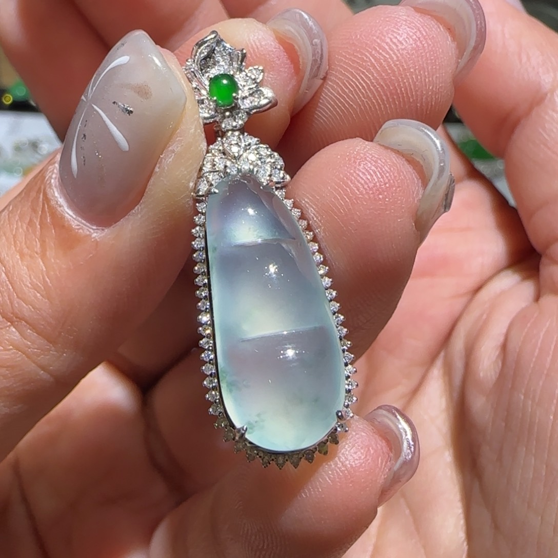 【闪购商品】翡翠颈饰18K金镶嵌缅甸