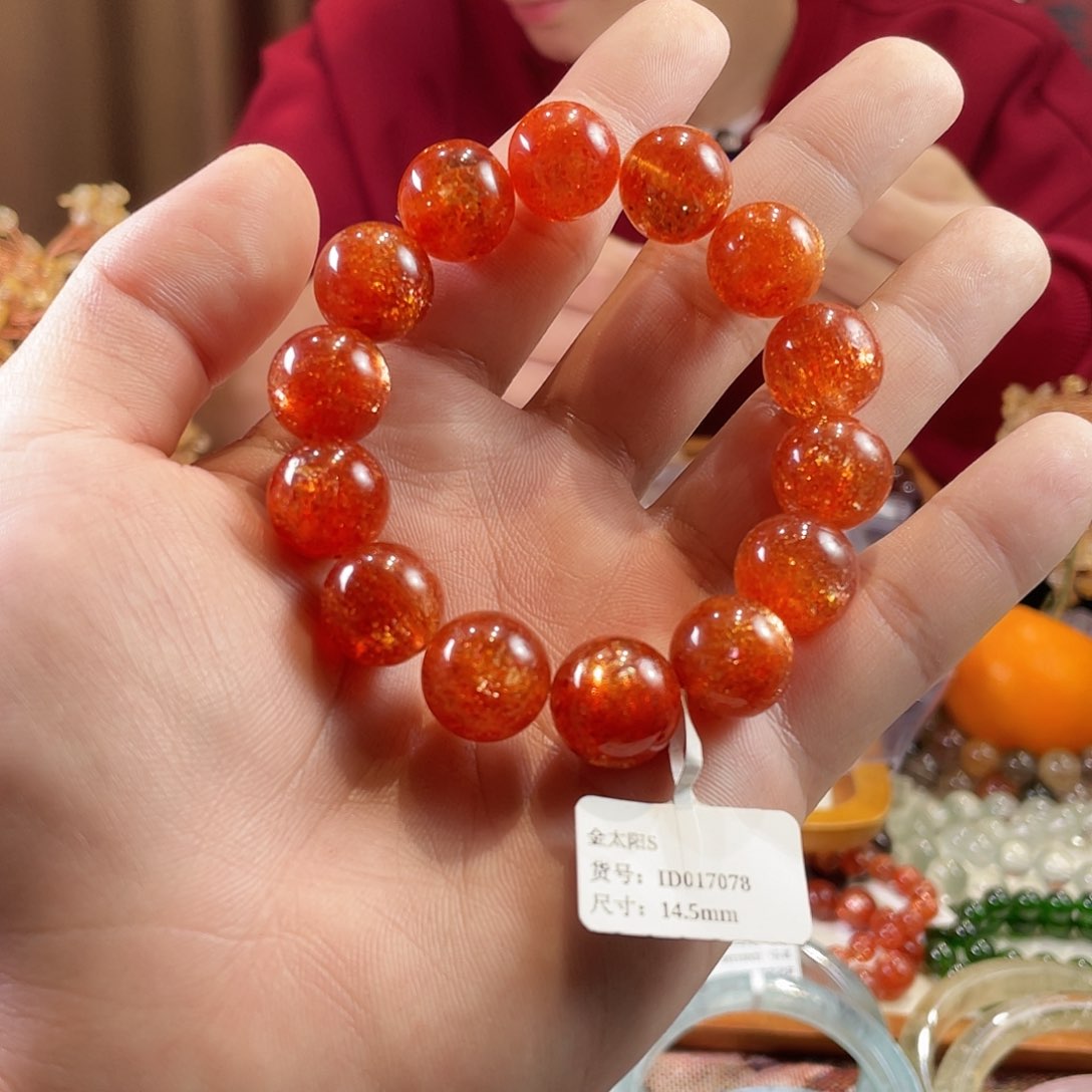 长石手串未镶嵌金太阳S14.5mm