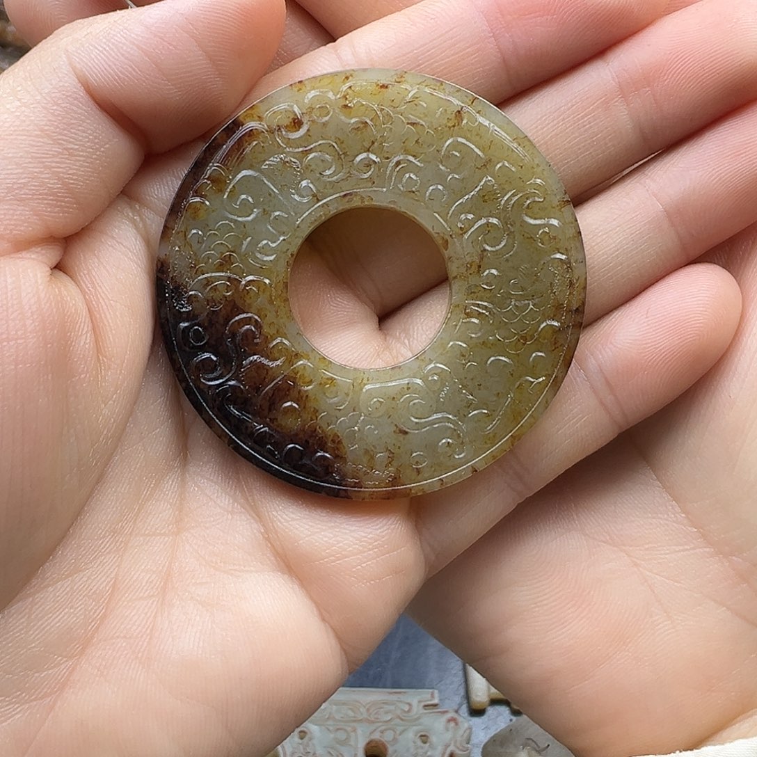 n***r和田玉（糖玉）未镶嵌挂件