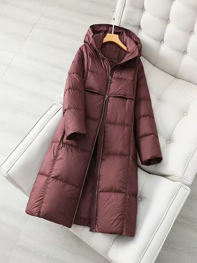 泡芙长款时尚保暖过膝时尚百搭羽绒服8026