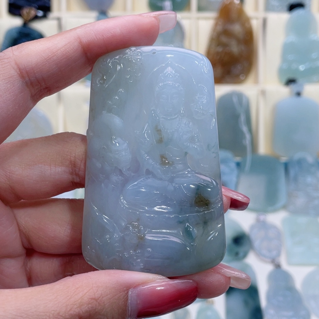 翡翠颈饰未镶嵌缅甸翡翠A货未镶嵌