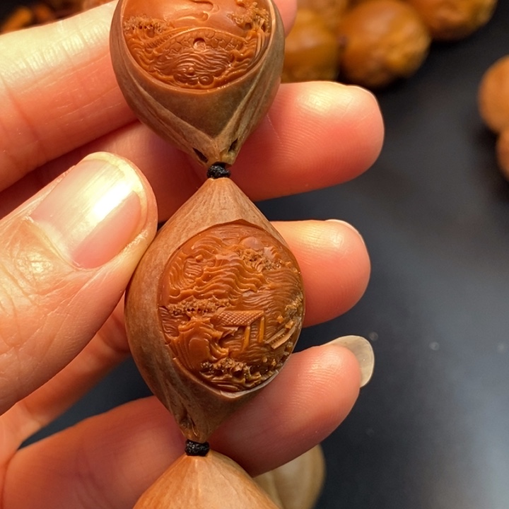 田***为手串/手链橄榄核风景手串