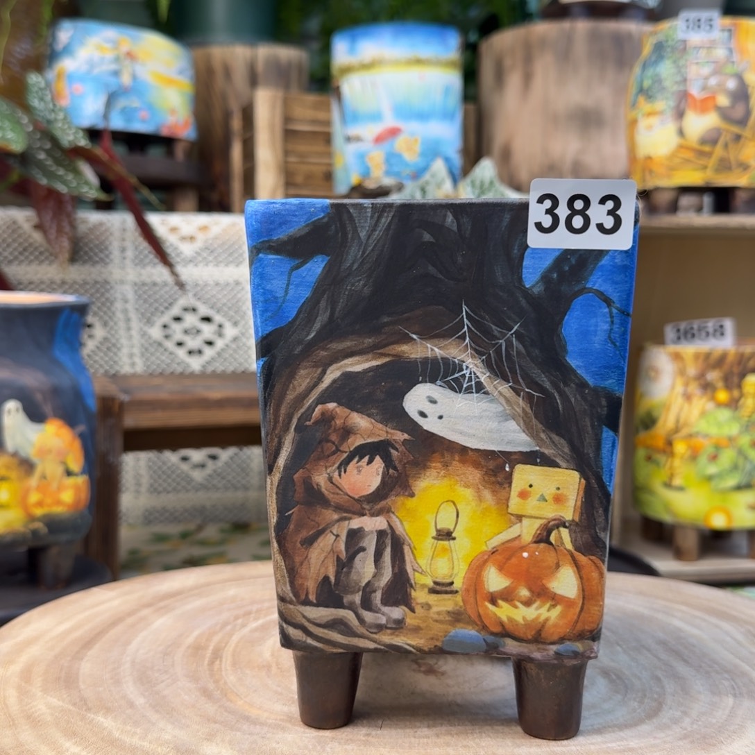 383手绘精工盆。  