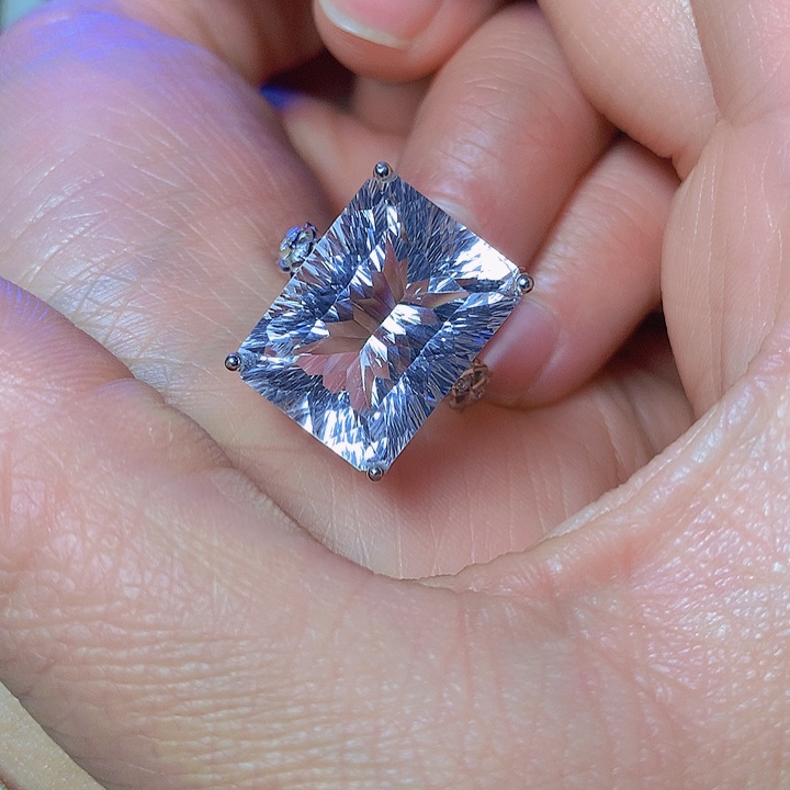 水晶戒指银S925镶嵌福***举