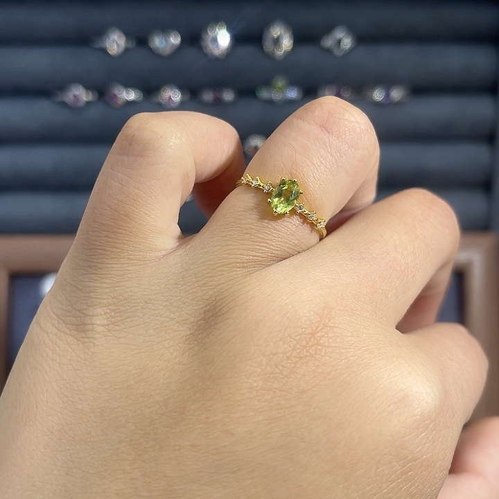 银S925镶嵌烟晶戒指