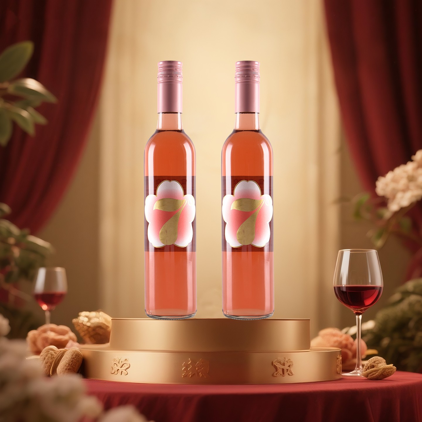 【戎子酒庄】戎子7度鲜酿桃红葡萄酒500mL（2瓶）