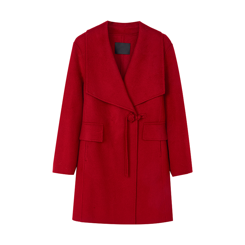 【达人专属】羊毛骆驼绒大衣N8469