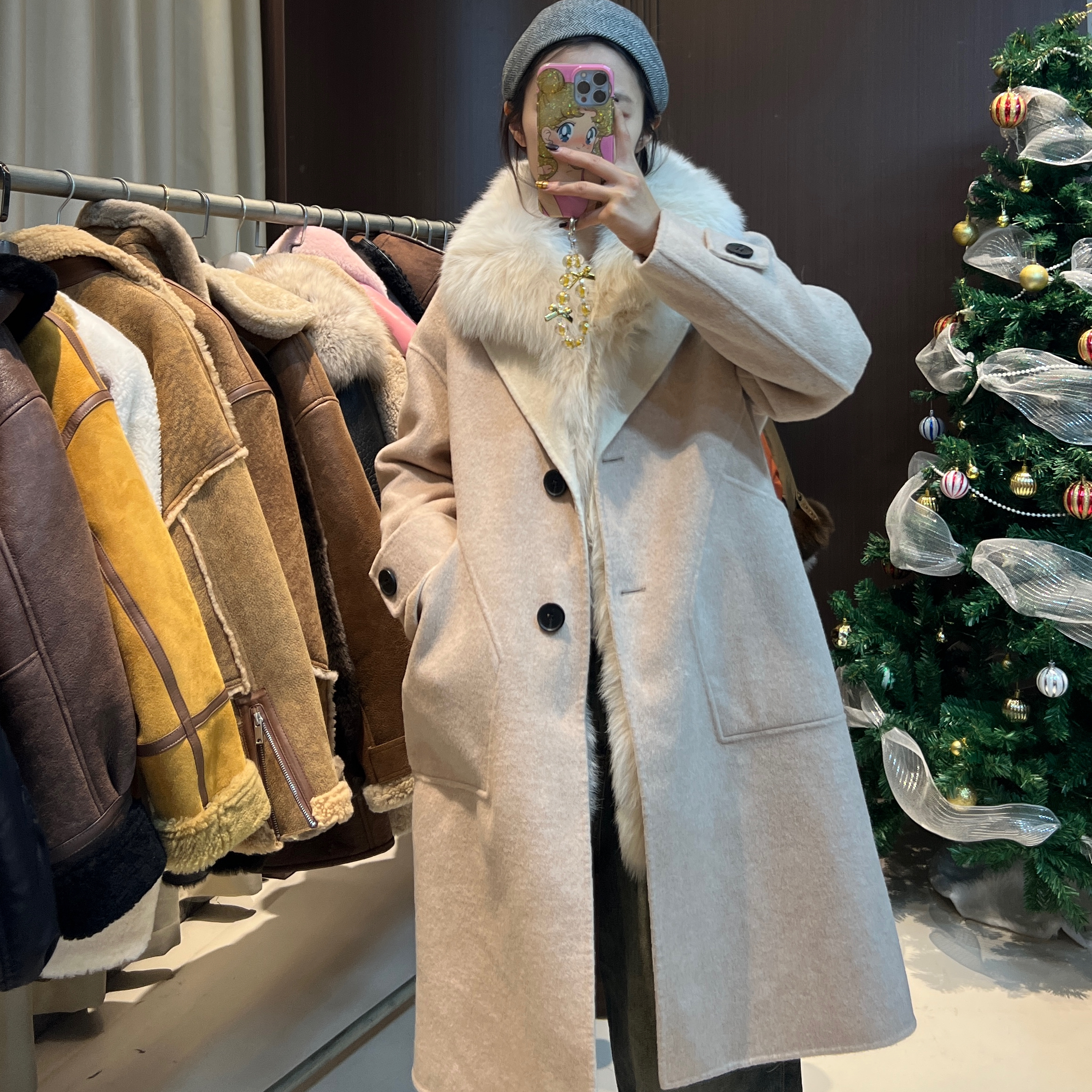 皮毛一体外套-8017