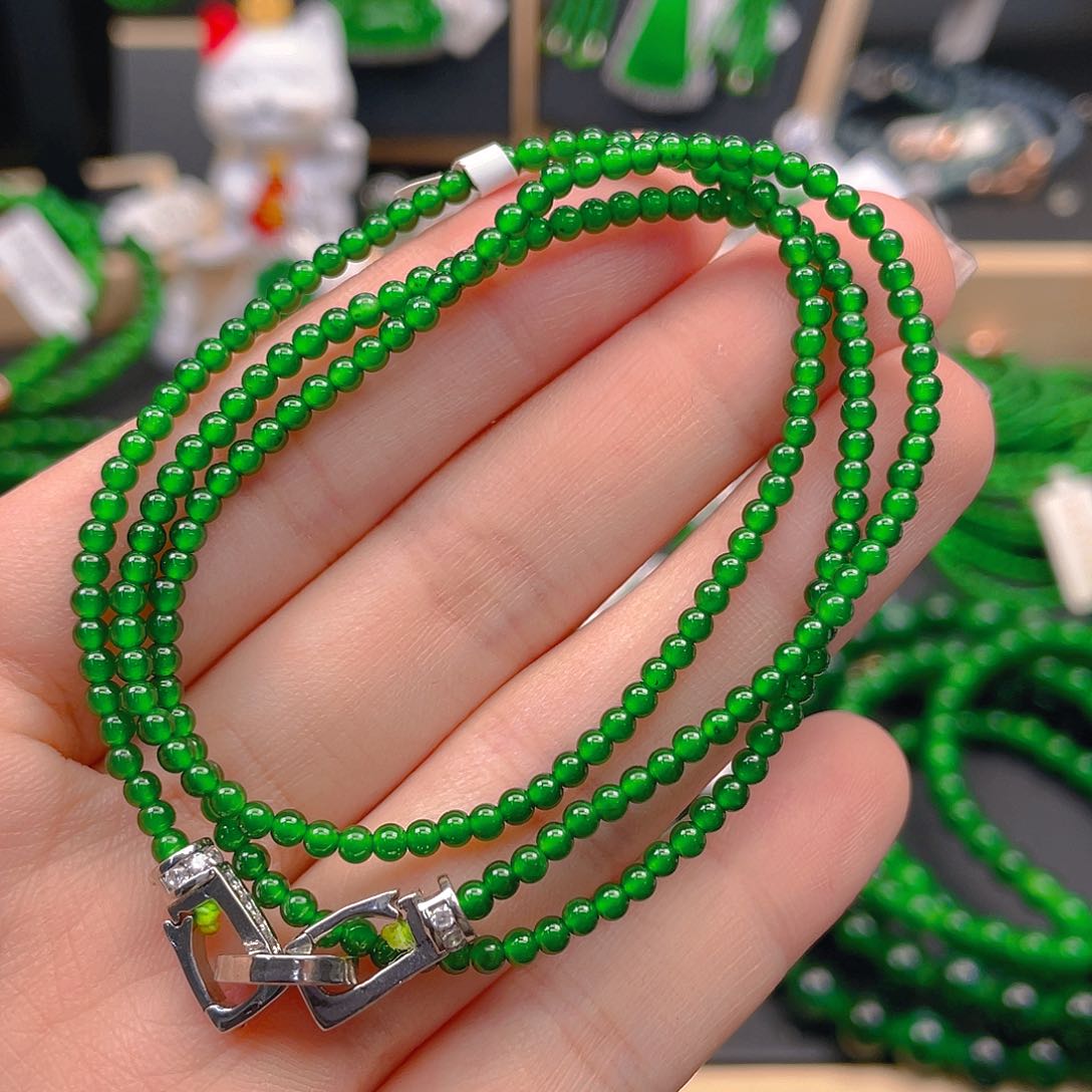 翡翠未镶嵌颈饰项链卡2.5