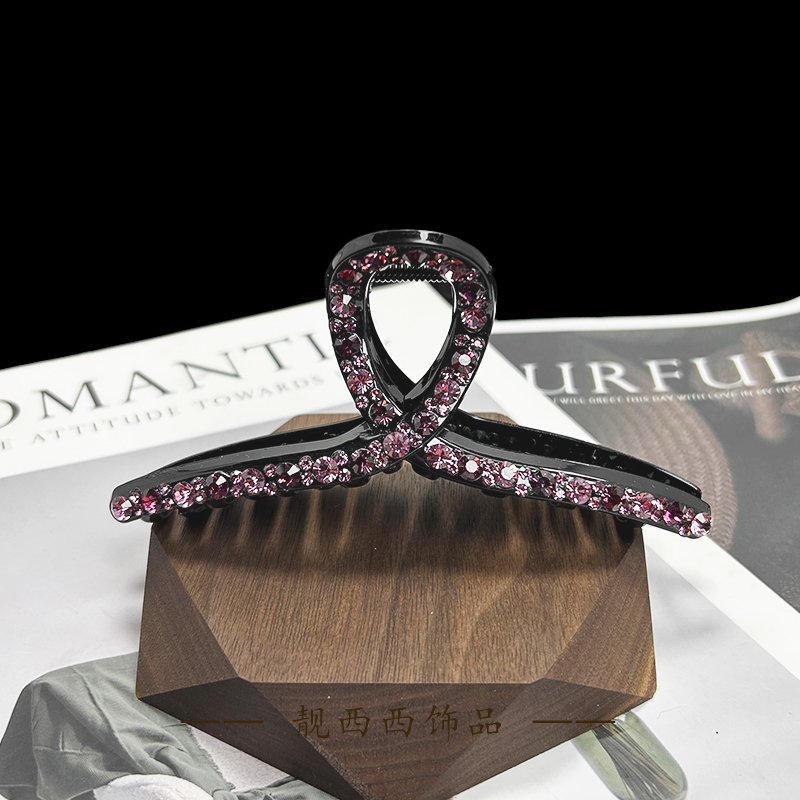 【LXX靓西西】8204 抓夹13厘米紫色优雅气质百搭全盘发抓夹