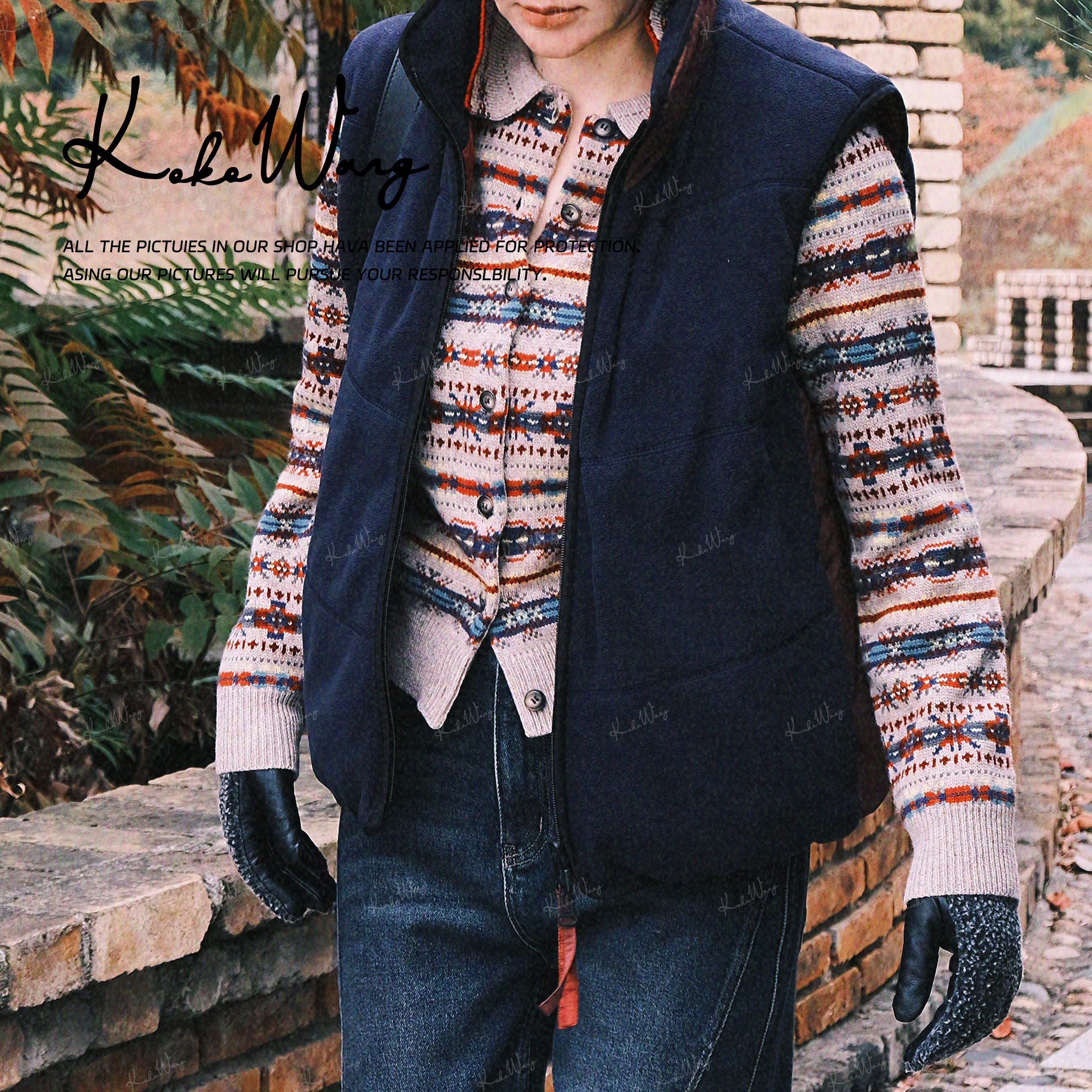 KOKO WANG【轻羽】秋冬90白鹅绒蓬松撞色保暖鹅绒马夹X4525I24Y02