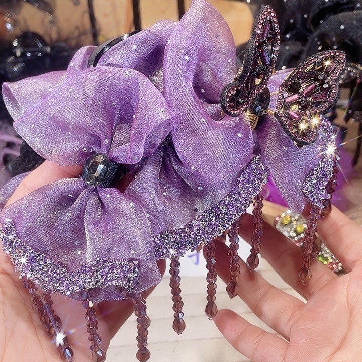 布艺铁合金紫色灵动，蝴蝶抓