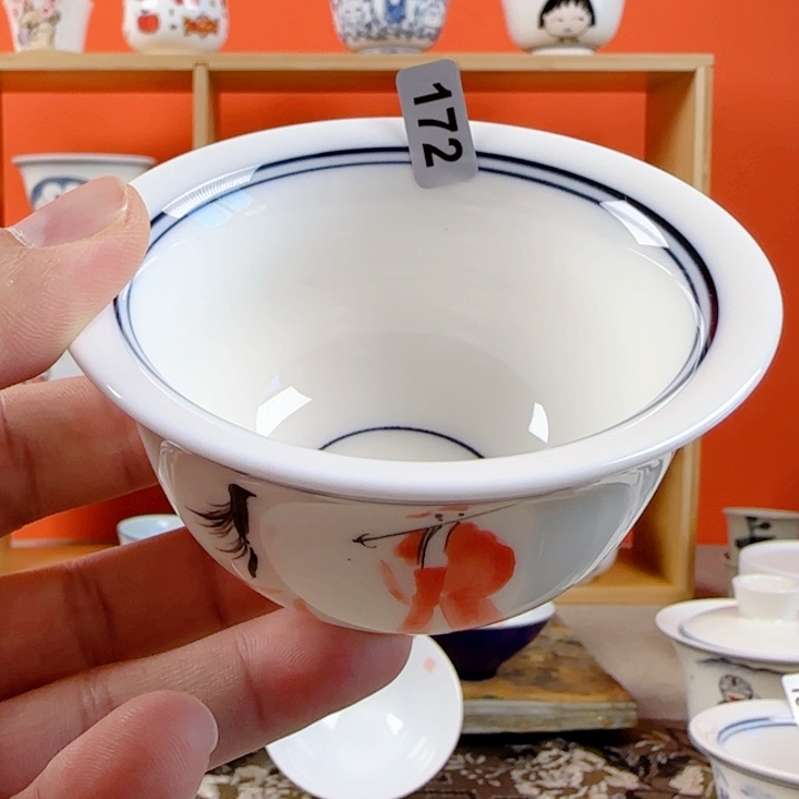 谁****字非正品手绘陶瓷茶具