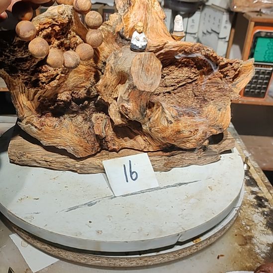 树***静泥塑16北沉香琥珀木天然造型山水摆件