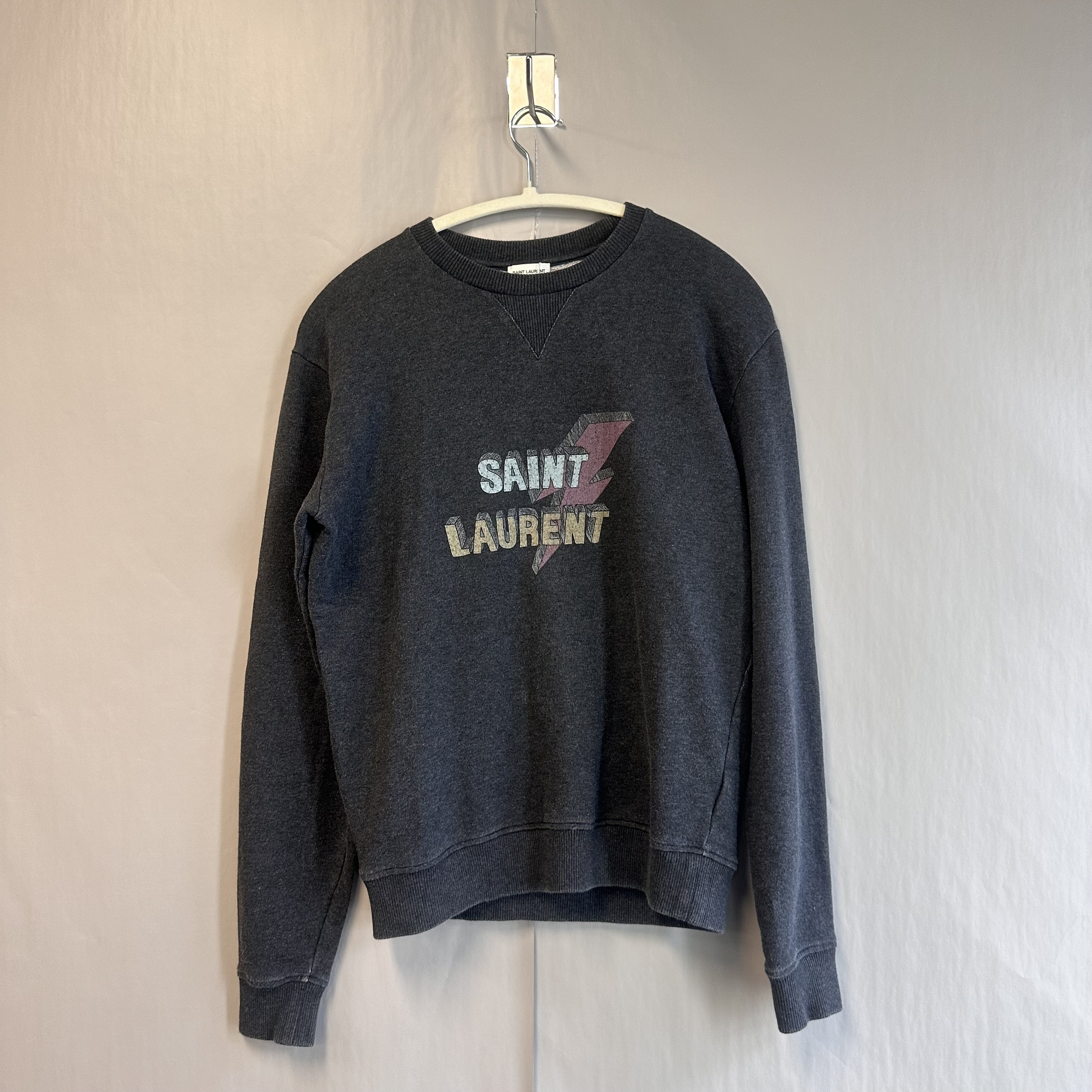 99新 YSL/圣罗兰 圣罗兰 /SAINT LAURENT 徽标圆领套头卫衣 98新