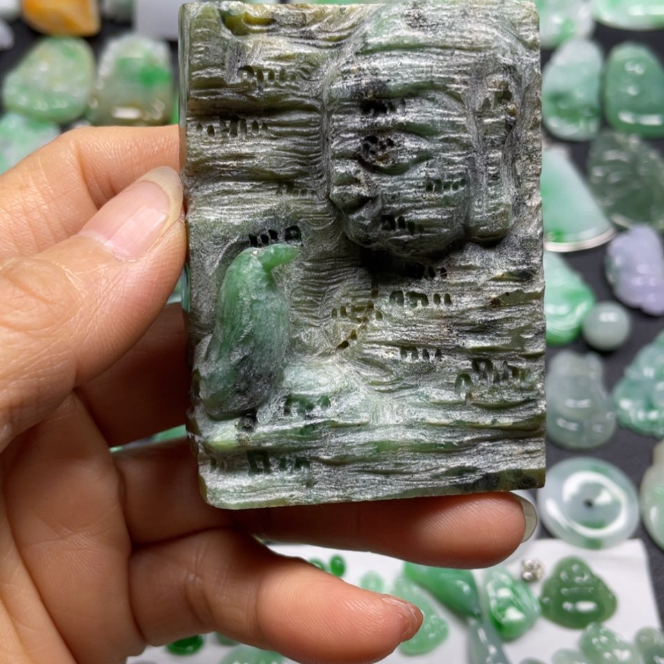 【闪购商品】翡翠颈饰未镶嵌心**静翡翠吊坠