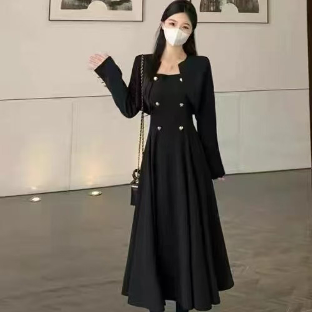 《大亭家》早秋新款大码两件套遮肉显瘦时尚洋气百搭大码女装8045