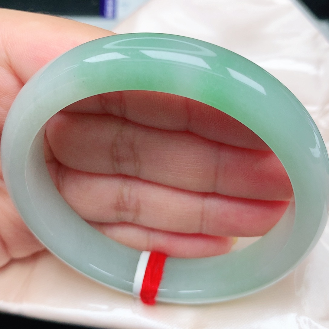 未镶嵌手镯翡翠15冰胶绿