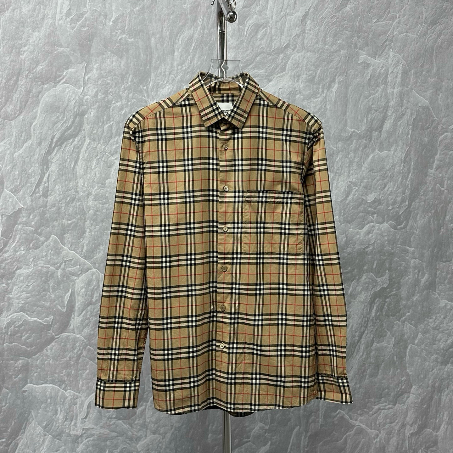 未使用 BURBERRY/博柏利 格纹衬衫长袖外套 M码 D17777