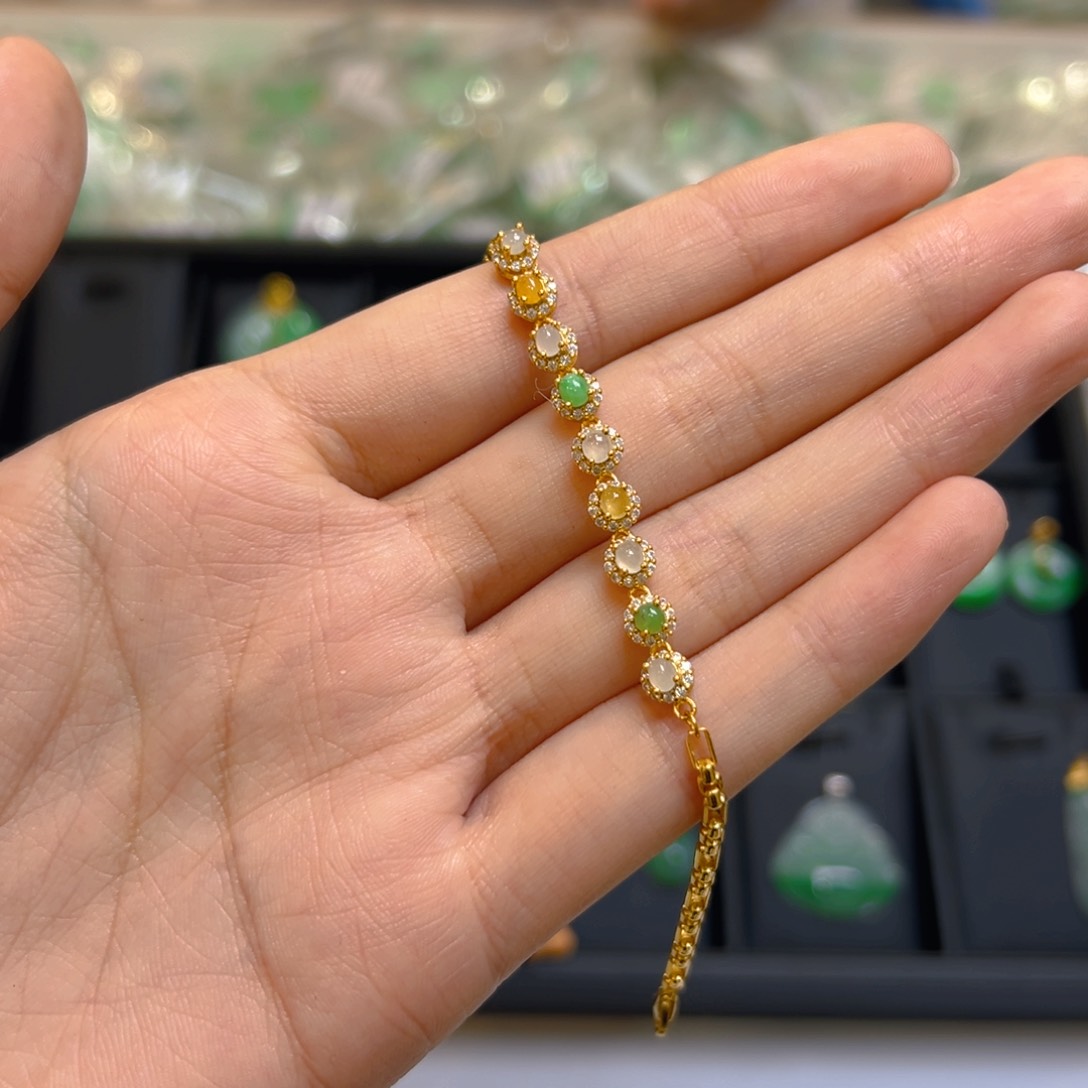 未镶嵌手链翡翠翡翠