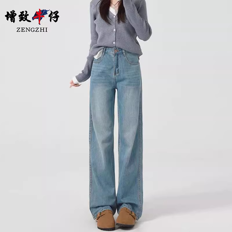 ZENGZHI/增致牛仔BJH7010早秋新款百搭透气时尚舒适直筒牛仔裤女