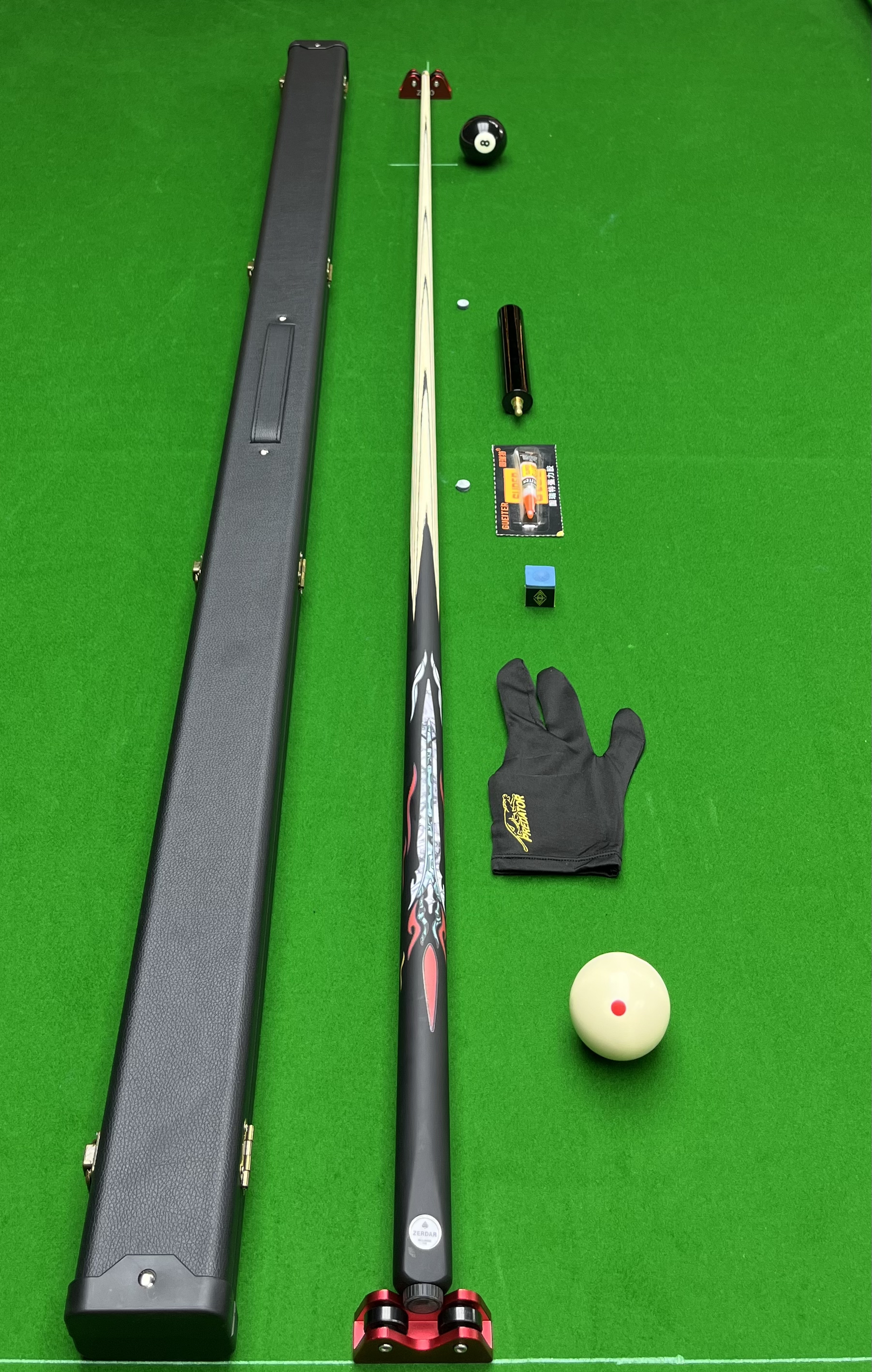 合成机雕斯诺克小头一体通杆会员杆