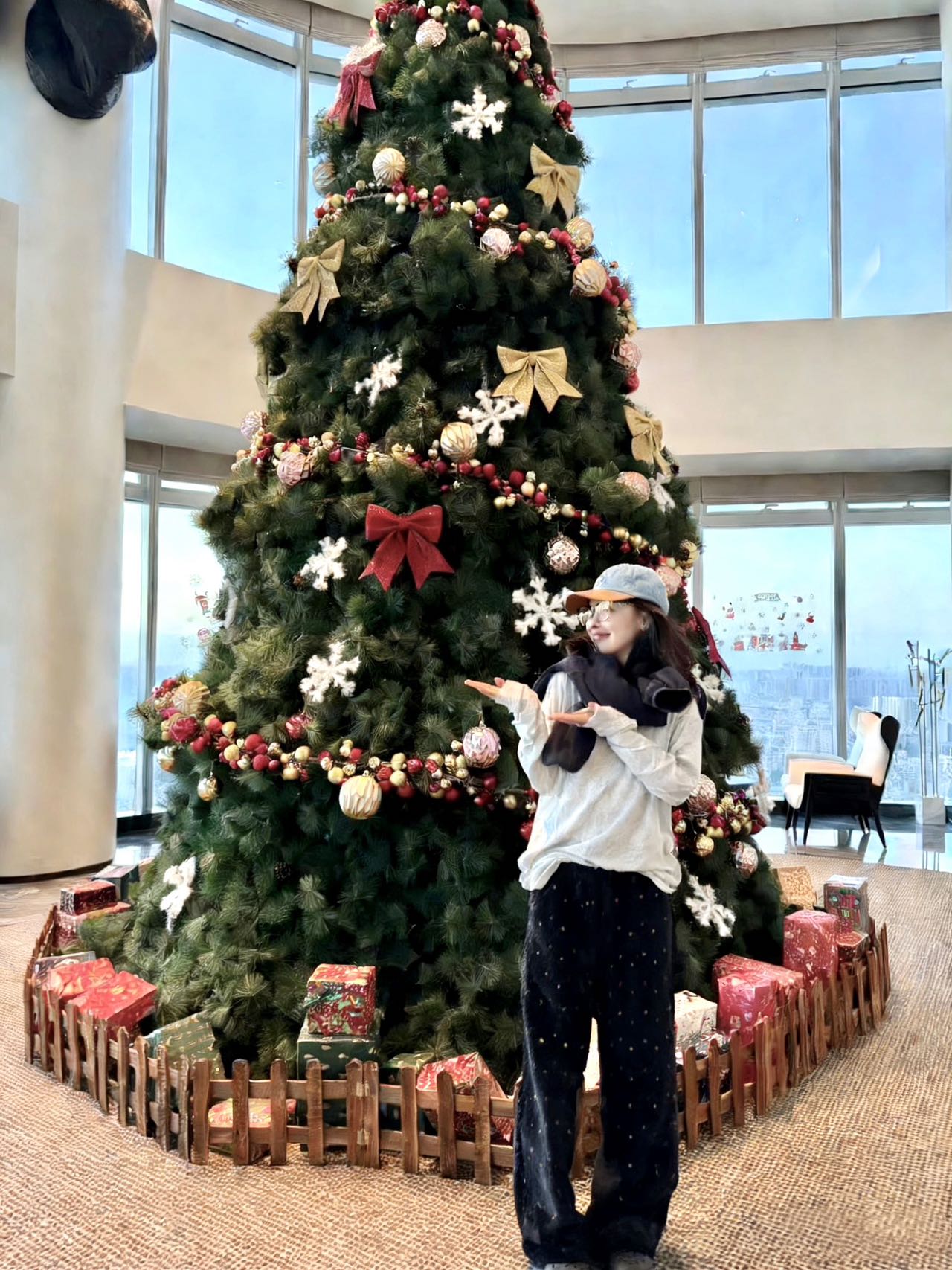 Hjie-【Z若楠同款】马海毛彩色爱心刺绣休闲抽绳裤251871