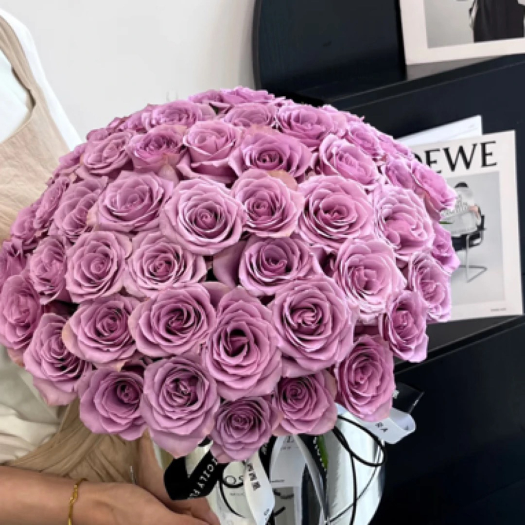 紫霞仙子鲜切玫瑰一扎10装