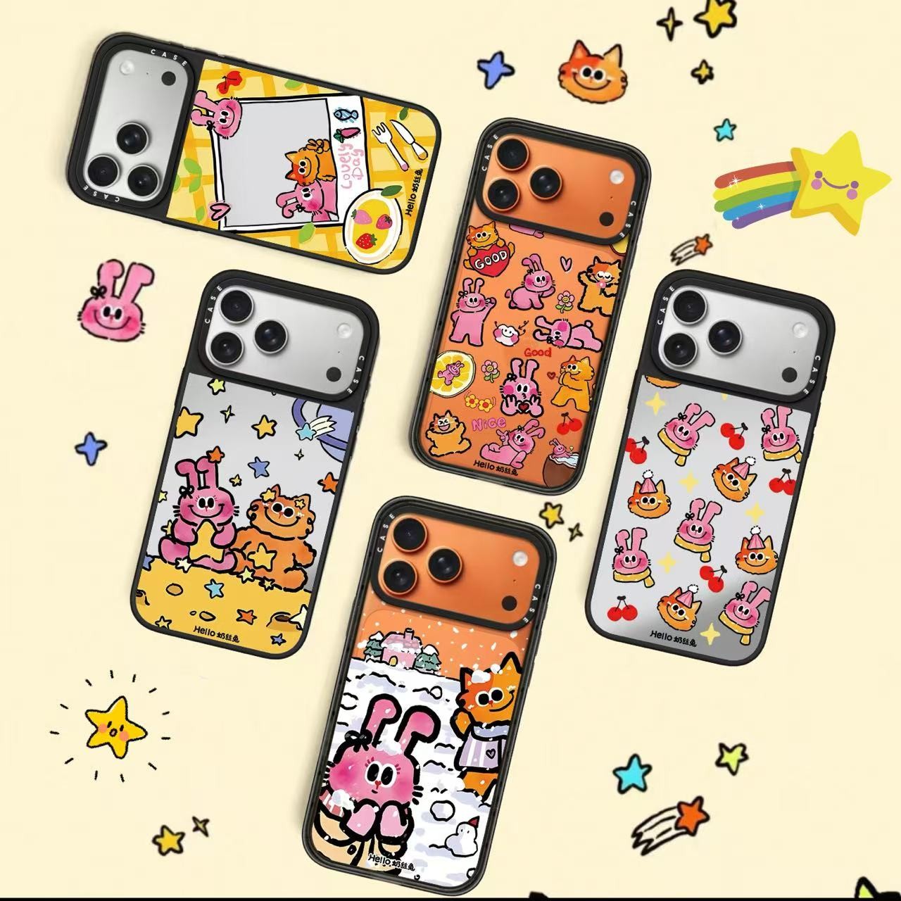 【奶丝兔】CASE潮壳防摔手机保护壳适用iPhone17promax苹果16/15/14