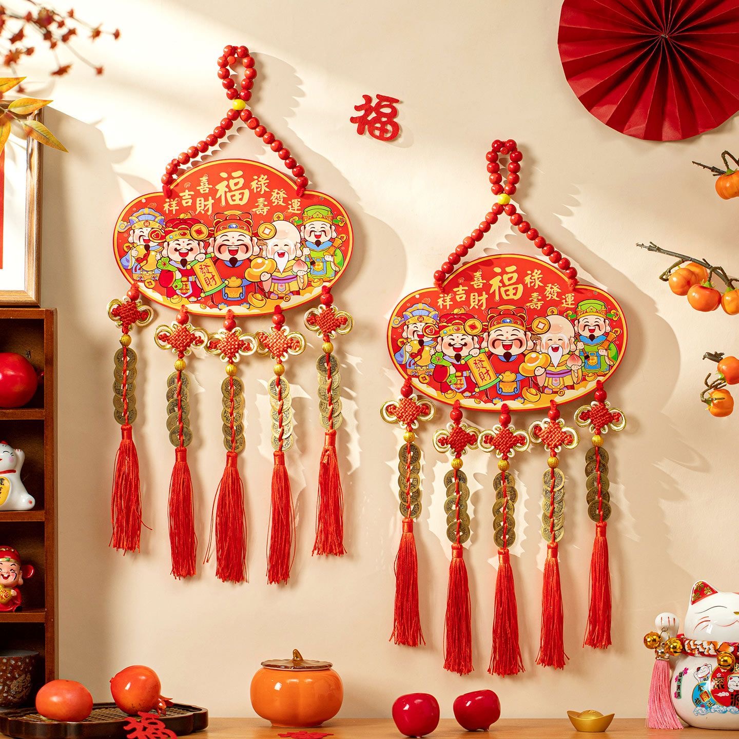 新年装饰品新款2026年挂件春节过年挂饰马年室内家中场景布置挂件