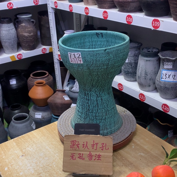 【闪购商品】红陶粗糙盆默认打孔高27口19