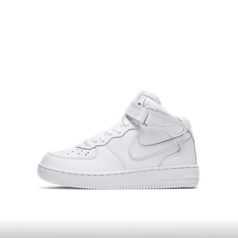 【微瑕鞋底氧化】中童Nike Air Force 1空军中帮板鞋白色314196-113