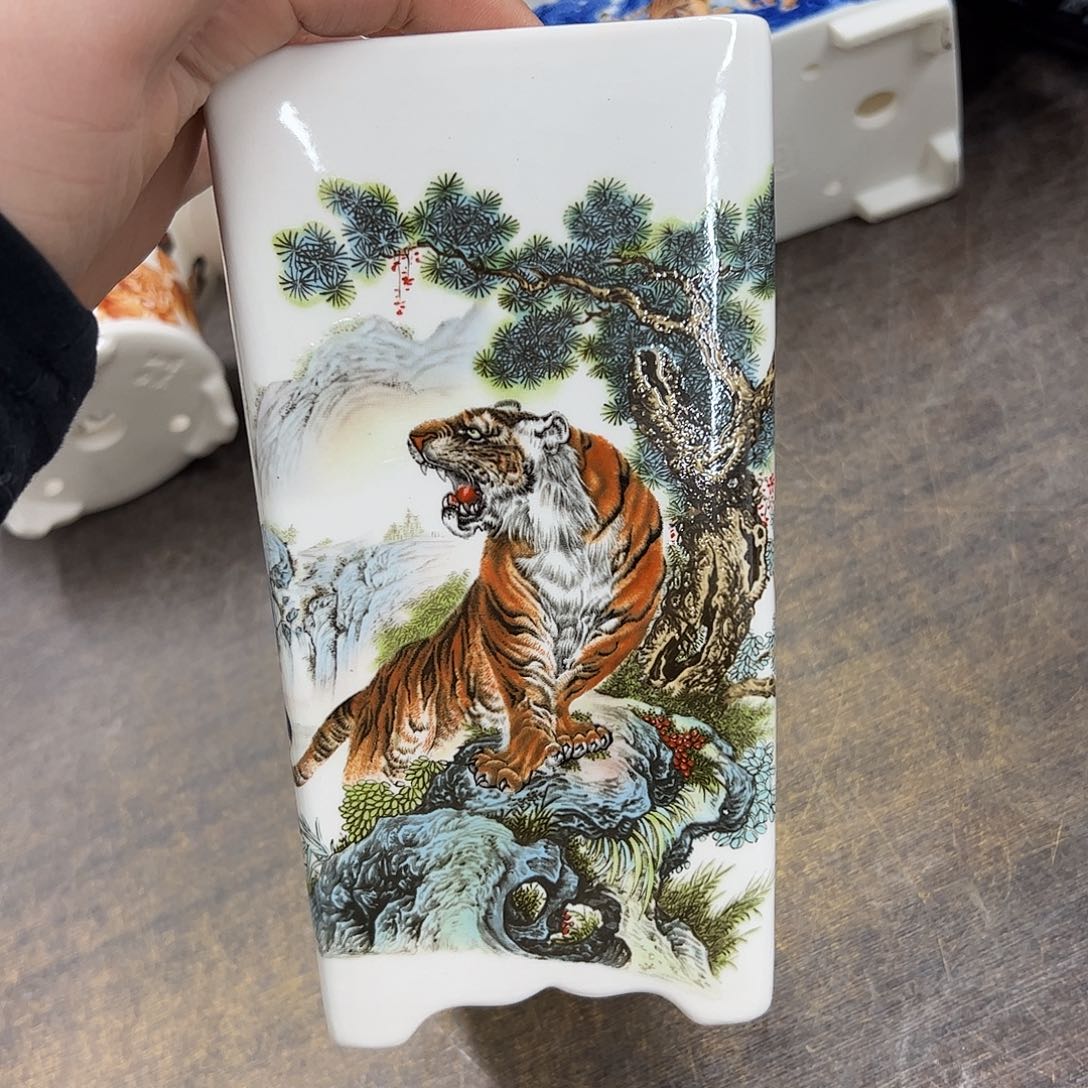 紫砂花盆057号瑕疵10/19cm