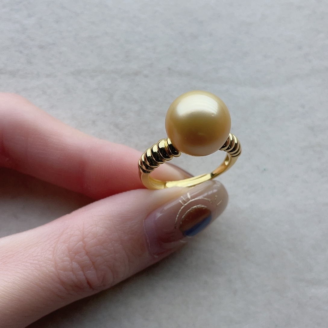 海水珍珠戒指110银S925镶嵌