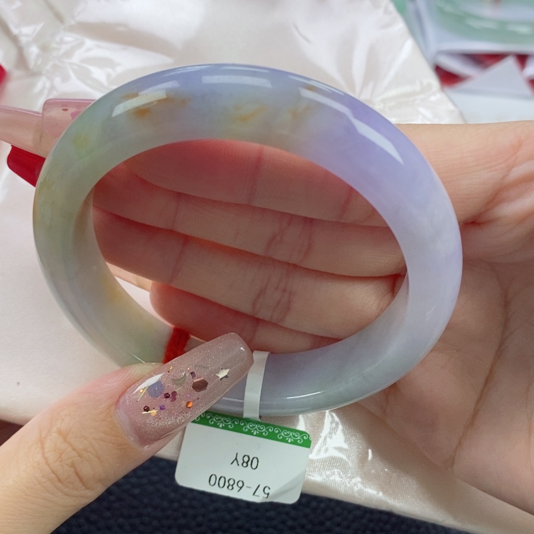 【闪购商品】翡翠手镯未镶嵌57.3正圈